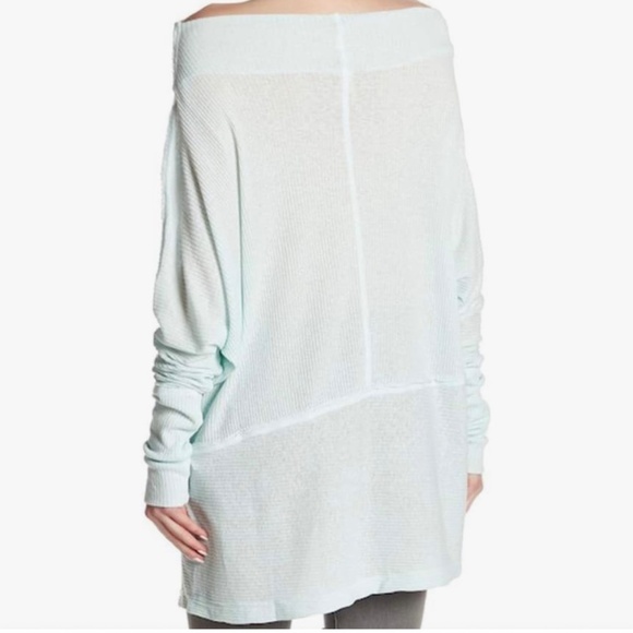 We The Free People Asymmetrical Mint Green Top - Picture 2 of 8